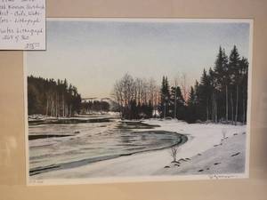 lot 162 image: Winter Lithograph from Reinhold Ljunggren