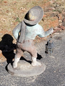 lot 14A image: Antique Dock Boy Concrete Statue