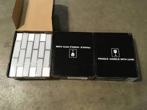 Lot of MSI  Ice Bevel Subway 11.73 in. x 11.73 in. Glossy Glass Mesh-Mounted Mosaic Tile (0.96 sq. ft.Each)