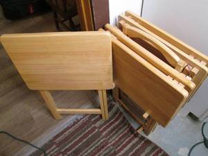 lot 238 image: 4pc matching light toned wood tv tr...