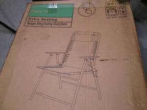 lot 244 image: Set of (2) Metal framed Bungee slin...