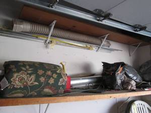 lot 366 image: All content on two garage shelves t...