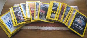 lot 13 image: Stack of National Geographic Magazines