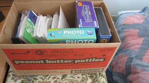 lot 38 image: Box of photo paper and photo printing supplies