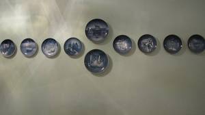 lot 152 image: collection of blue plates 2-larger ...