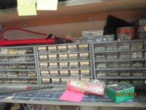lot 212 image: Three 25-drawer part organizers wit...