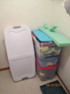 lot 248 image: (4) assorted size totes each contai...