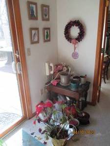 lot 291 image: Decorative Wood end table with stor...