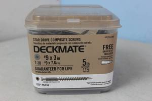 lot 53 image: NEW - Deckmate Star Drive Composite Screws #9 x 3in T-20 5lbs 764666620209 MSRP $38.97
