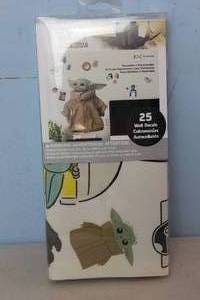 lot 78 image: NEW - The Mandalorian The Child Peel and Stick Wall Decal - RoomMates 034878032474 MSRP $14.98