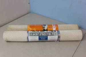 lot 140 image: NEW - 2 ROLLS Con-Tact Ultra Grip White ShelfDrawer Liner 20 X 4FT 790444066525 MSRP $33.96