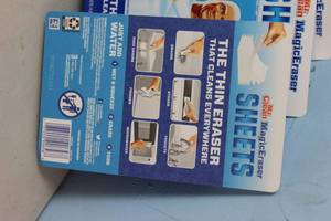 lot 141 image: NEW - 5 PACKS Mr. Clean Magic Eraser Cleaning Sheets