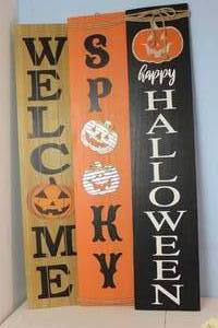 lot 217 image: NEW - 3 TALL Halloween Signs
