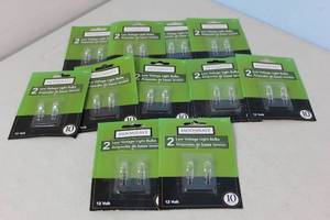lot 236 image: NEW - 11 Packs of Moonrays 95517 G-4 Bi-Pin Halogen Bulb, 10 Watt 22 BULBS