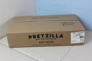 lot 269 image: Sealed Case of Pretzilla Soft Pretzel Bread Bites with 8 x 12 oz Tubs Best By 4242023