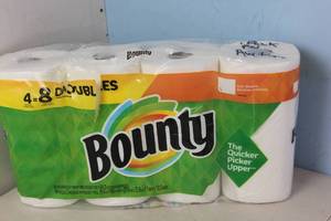 lot 409 image: 4 Rolls of Bounty Paper Towels