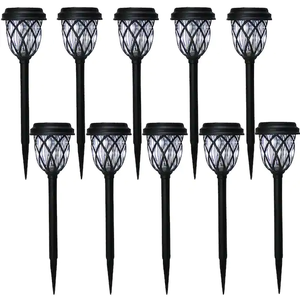 lot 8 image: NEW - Hampton Bay Dauphin Solar 6 Lumens Black Integrated LED Path Light with Textured Plastic Lens (10-Pack) WeatherRust Resistant 082392620103 MSRP $59.97
