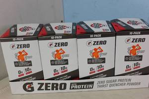 lot 306 image: 4 Boxes of G-Zero with Protein Zero Sugar Protein Fruit Punch