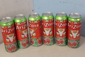 lot 356 image: 6 Cans of Arizona Watermelon Juice Cocktail Best By 92024