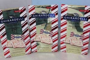 lot 369 image: 3 Bags of Ghiradelli Peppermint Bark Best By 3312023