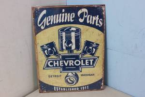 lot 643 image: NEW - Metal Sign Wall Art 16 x 12 Factory Sealed