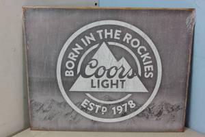 lot 646 image: NEW - Metal Sign Wall Art 16 x 12 Factory Sealed