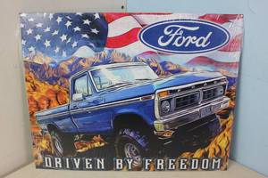 lot 652 image: NEW - Metal Sign Wall Art 16 x 12 Factory Sealed