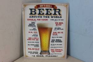 lot 655 image: NEW - Metal Sign Wall Art 16 x 12 Factory Sealed