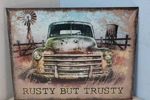 lot 658 image: NEW - Metal Sign Wall Art 16 x 12 Factory Sealed