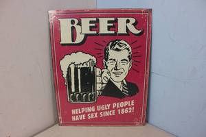 lot 665 image: NEW - Metal Sign Wall Art 16 x 12 Factory Sealed