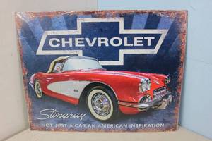 lot 670 image: NEW - Metal Sign Wall Art 16 x 12 Factory Sealed
