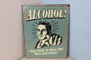 lot 675 image: NEW - Metal Sign Wall Art 16 x 12 Factory Sealed