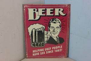 lot 677 image: NEW - Metal Sign Wall Art 16 x 12 Factory Sealed