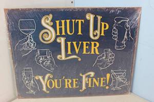 lot 679 image: NEW - Metal Sign Wall Art 16 x 12 Factory Sealed