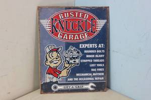 lot 682 image: NEW - Metal Sign Wall Art 16 x 12 Factory Sealed