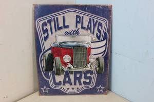 lot 684 image: NEW - Metal Sign Wall Art 16 x 12 Factory Sealed