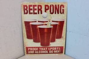lot 687 image: NEW - Metal Sign Wall Art 16 x 12 Factory Sealed
