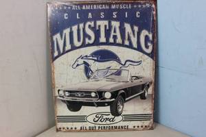 lot 696 image: NEW - Metal Sign Wall Art 16 x 12 Factory Sealed