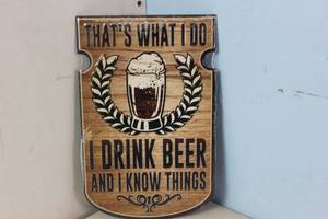 lot 699 image: NEW - Metal Sign Wall Art 7.375 x 11.5 Embossed