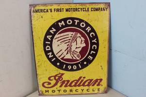 lot 703 image: NEW - Metal Sign Wall Art 16 x 12 Factory Sealed