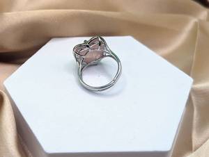 lot 614 image: NEW - Rose Quartz Gemstone Ring (Example Pictured - Stone May Have Slight Variations)