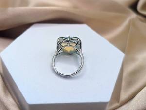 lot 613 image: NEW - Moonstone Gemstone Ring (Example Pictured - Stone May Have Slight Variations)