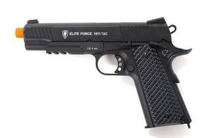 lot 204 image: NEW - Elite Force 1911 Tac Co2 Blowback Airsoft Pistol, Black 723364795558 MSRP $149.95
