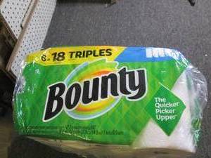 5 rolls of bounty ...
