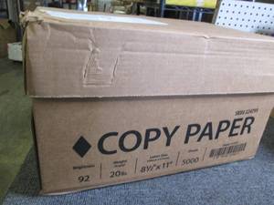 case of copy paper 8.5x11 5000 shee...