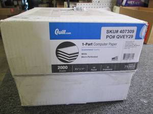 case of quill 1-part computer paper...