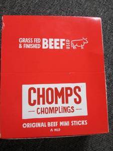 CHOMPS MINI Grass Fed Beef Jerky Me...