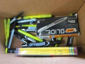 lot of markers, pencils, highlighte...