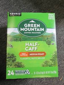 24 pack of green mountain half caff...