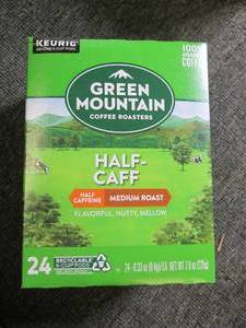 24 pack of green mountain half caff...